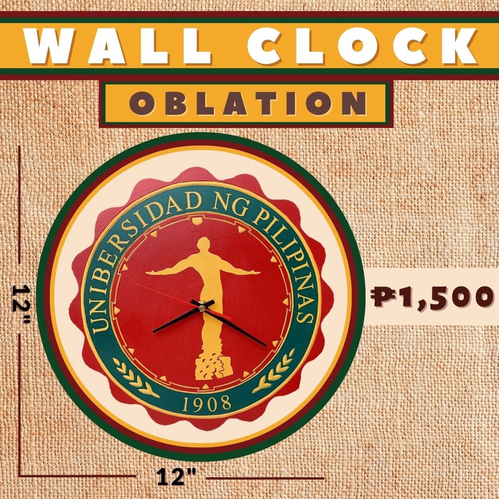 University of the Philippines Wall Clock (Oblation) Shopee Philippines
