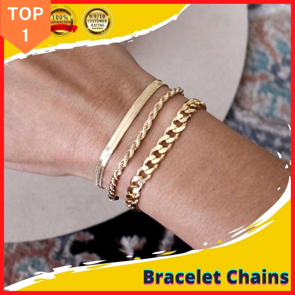 Bling Mnl Bracelet for men, Gold plated, Stainless bracelet, Bracelet