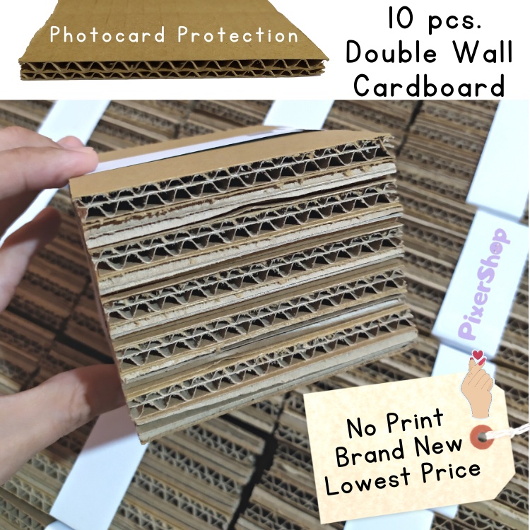 10 pcs Carton Double Wall Precut Cardboard for Photocards Packaging