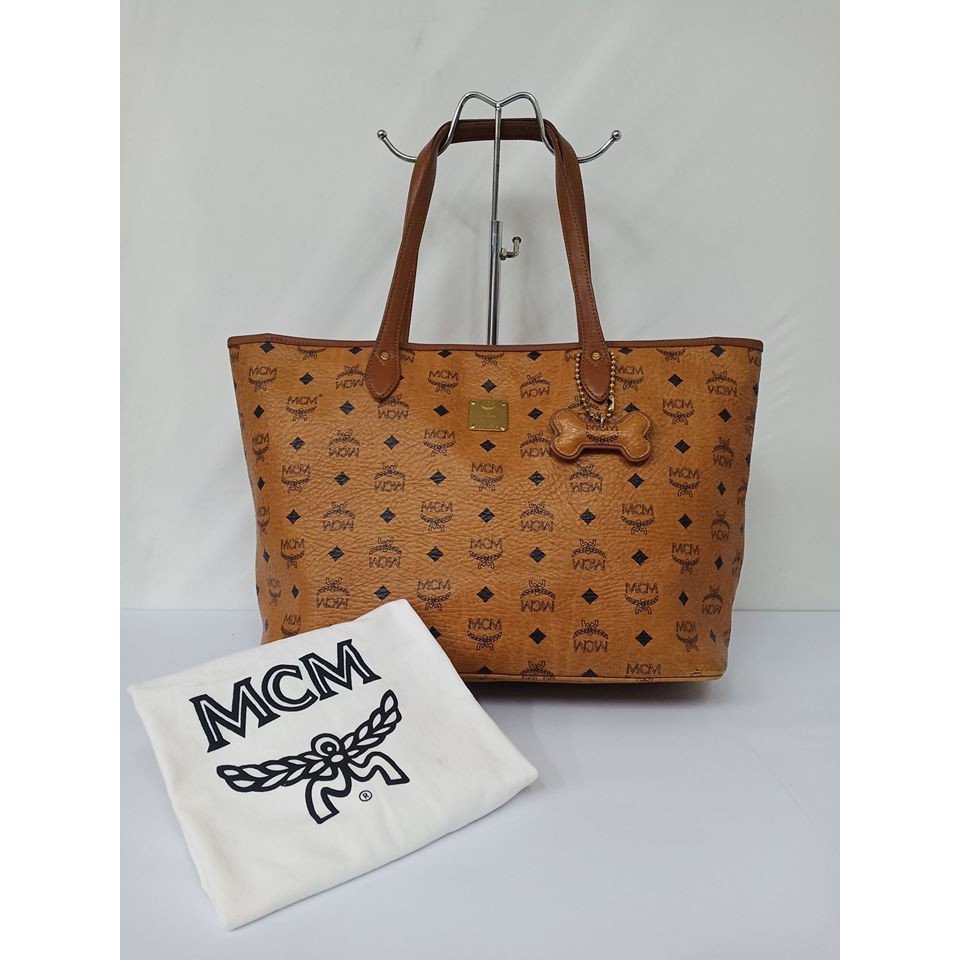 mcm cognac tote