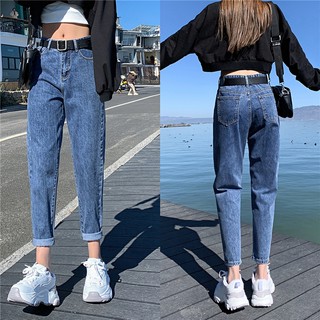 Women's High waist jeans MOmo Boyfriend jeans fashion Denim pants