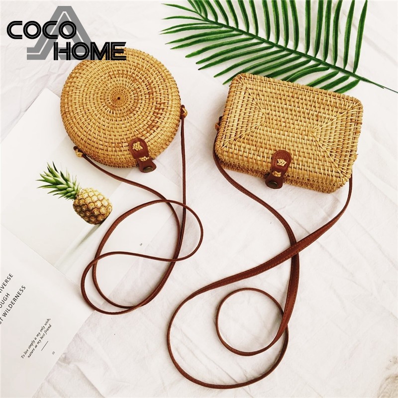 rattan crossbody bag