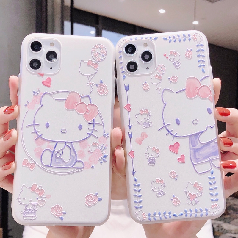 Cartoon Cute Hello Kitty Full Cover Anti Crack Phone Case iPhone X Xr ...