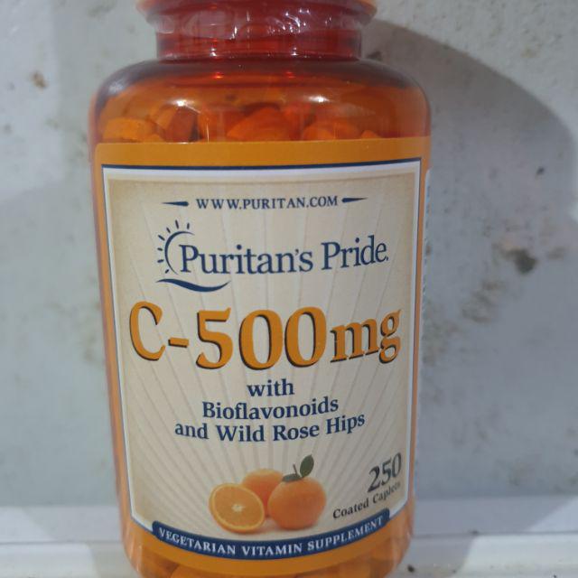 Puritans Pride Vitamin C 250 Tablets 1000mg 500mg With Rose Hips Multivitamin Shopee Philippines