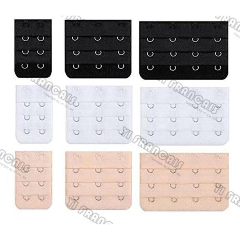 9 Bra Connectors 3 Rows 2 Hooks / 3 Hooks / 4 Hooks Extension Bra