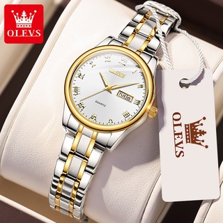 OLEVS Watch For Women Waterproof Original Woman Leather Gold Sliver With Box Relo Wrist Watches Womens Stainless Steel #1