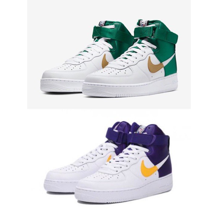 purple and green air force 1