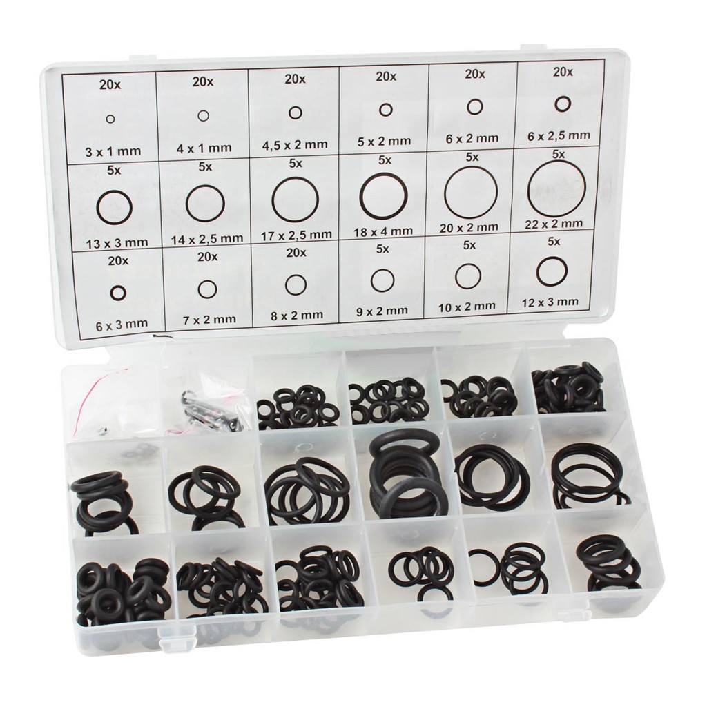 225pc Rubber O-Ring Gasket Assortment Kit SAE Plumbing | Shopee Philippines