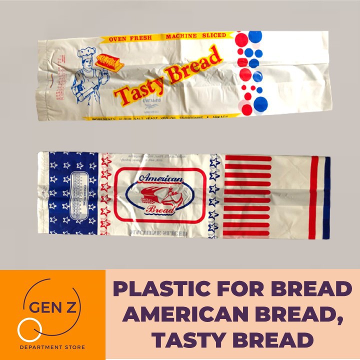 BREAD PLASTIC (100PCS) TASTY BREAD AND AMERICAN BREAD CLEAR AND