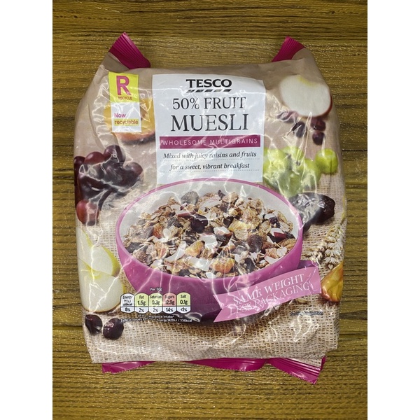 Tesco's Fruit & Nut Muesli 750g Shopee Philippines
