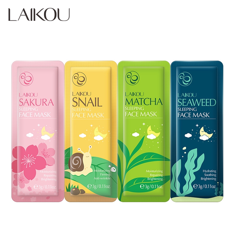 LAIKOU Sleeping Mask Moisturizing Brightening Cherry Blossom/Green Tea ...