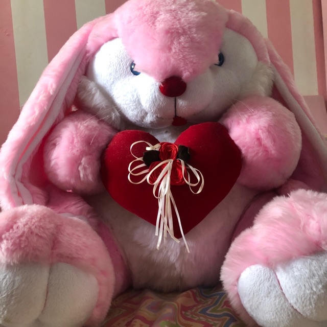 pink rabbit teddy bear