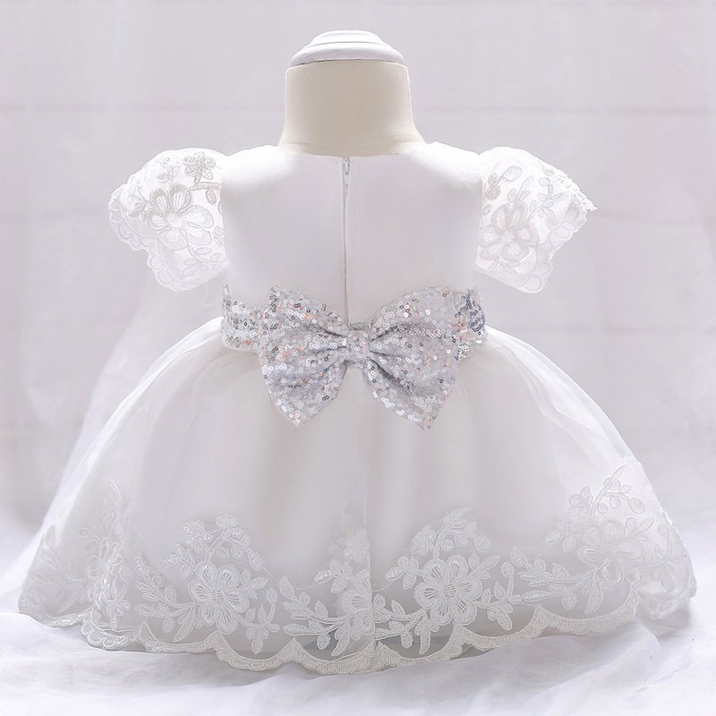 white gown for baby girl
