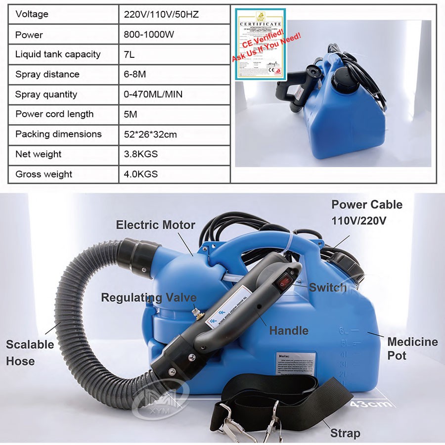 Disinfection Misting Manila ULV Fogger Machine Cold Fogger Machine