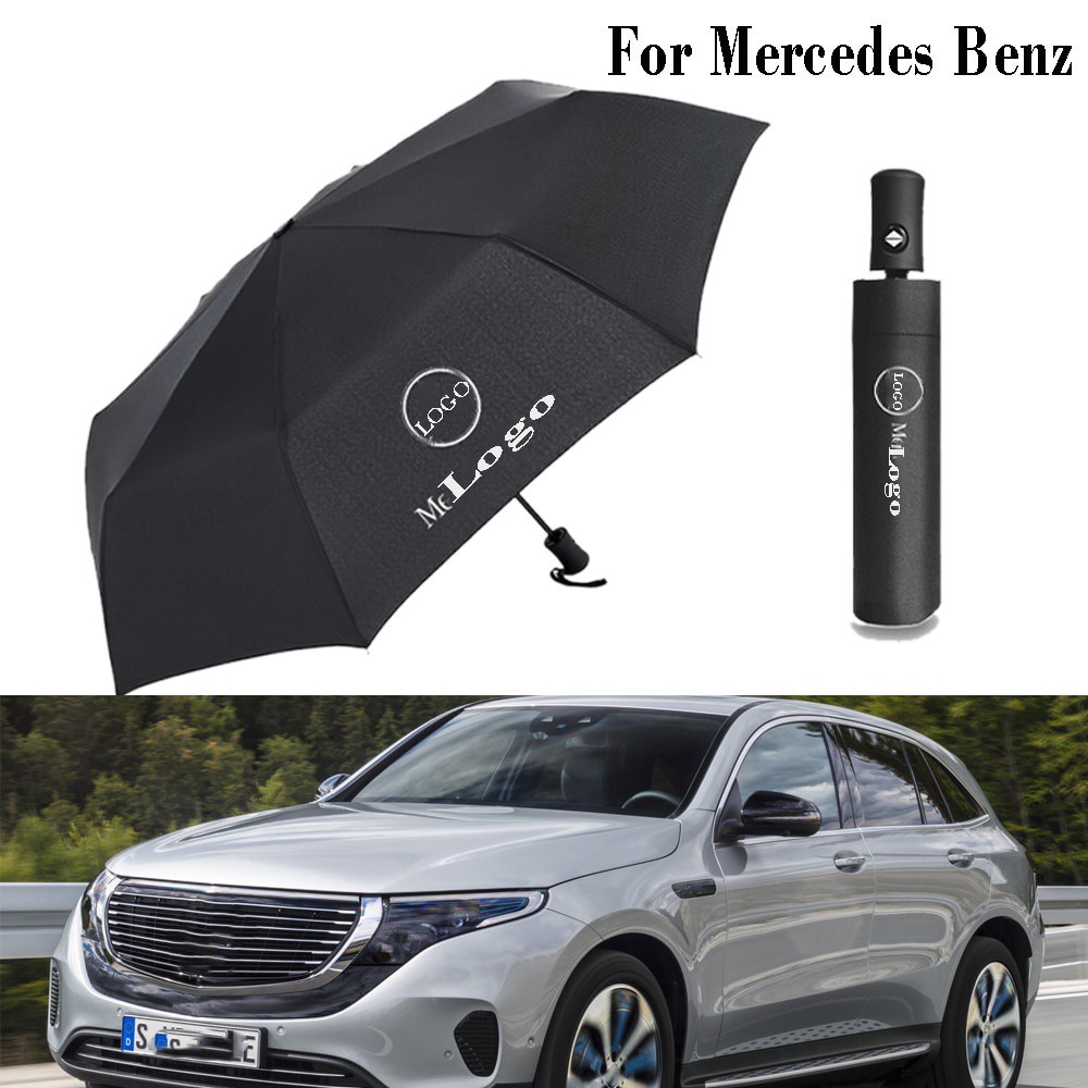 mercedes umbrella in car