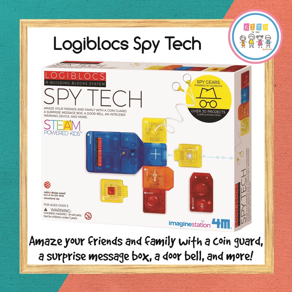 Logiblocs Spy Tech Imagine Station STEM Educational Science Toys for Kids EBuilding Blocks