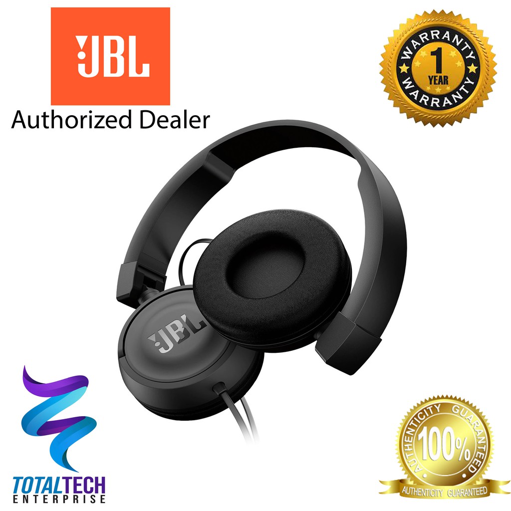 JBL Harman T450 On-Ear Lightweight Foldable Headphones with Mic ...