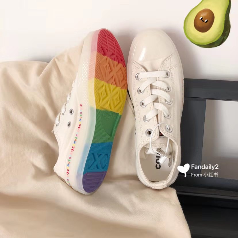 converse rainbow jelly shoes