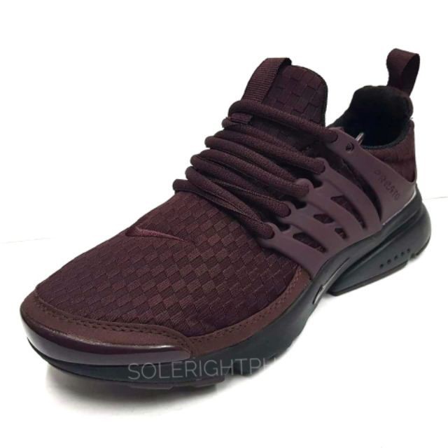 nike air presto maroon and black