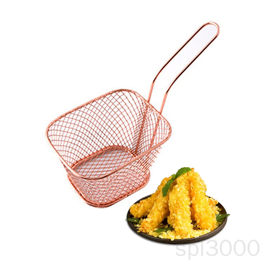 SPLSquare Frying Serving Deep Fry Basket French Fries Mesh Wire Net