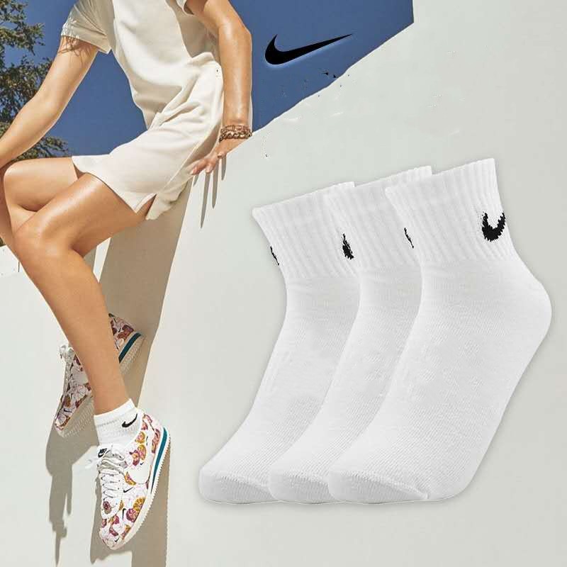Nike Socks Women And Men Iconic Socks Korean White Socks Shopee Philippines 