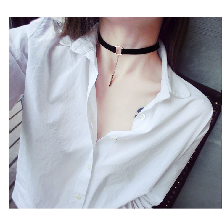 strap choker necklace