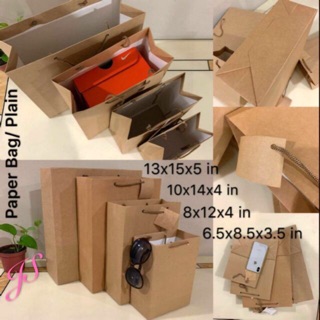 Paper Bag(Brown/Plain) Brown Kraft /Gift Bag“12pcs”
