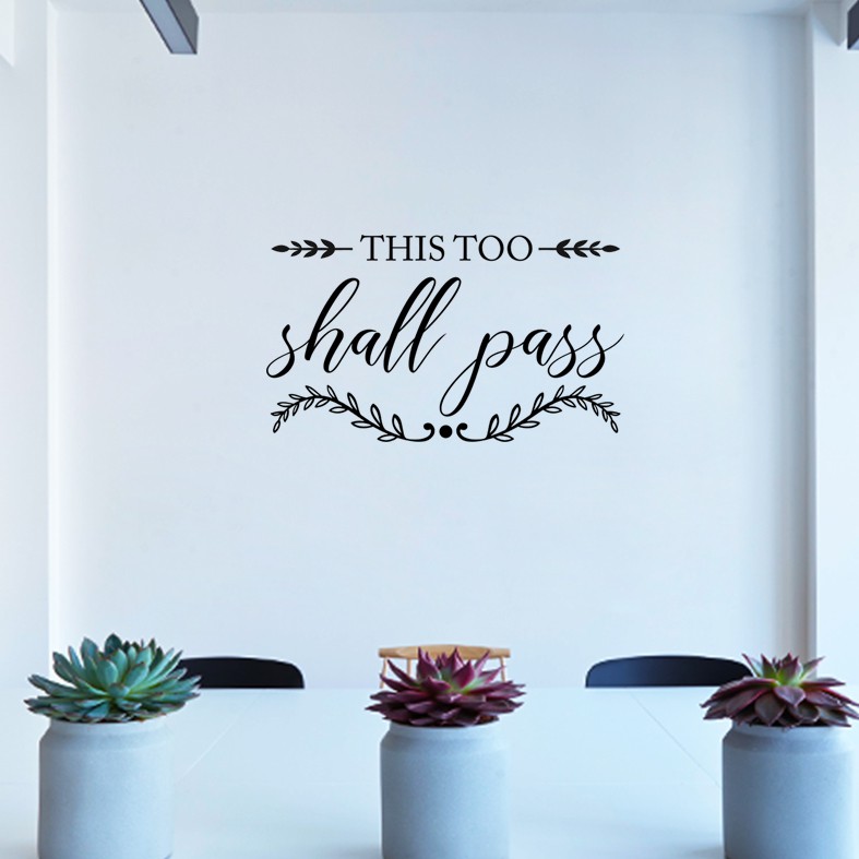 Wall Decal Sticker This Too Shall Pass Bible Verse Wall Sticker Room Decor Shopee Philippines