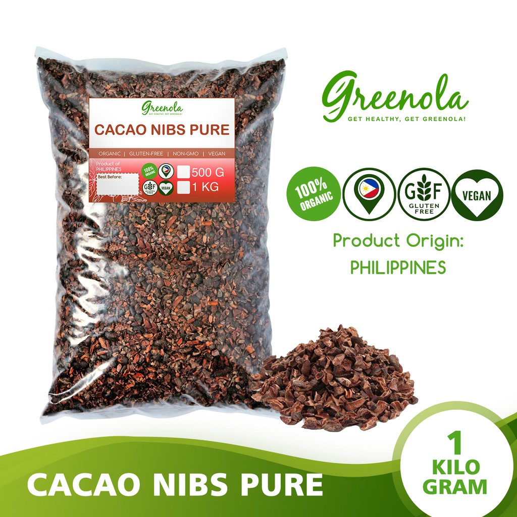 Greenola Organic Raw Cacao Nibs (Wholesale) 250g 500g 1kg Shopee