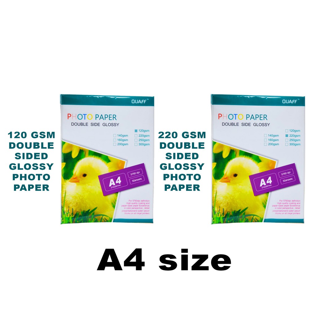 Double sided glossy photo paper quaff beecost
