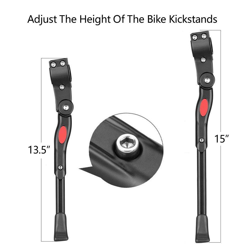 TOPCABIN® Bicycle Adjustable Aluminium Alloy Bike Bicycle Kickstand Side Kickstand Fit for 24 26 