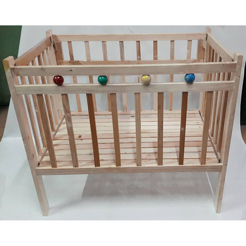 Foldable Wooden Baby Crib | Shopee 