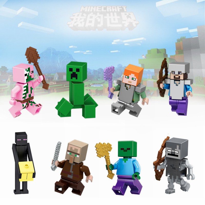 minecraft villager zombie lego