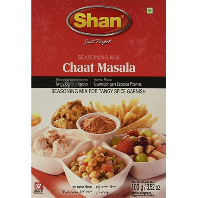 Shan Chaat Masala - Roasted Spicy Garnishing Powder From Pakistan (100g ...