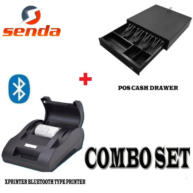 Senda Xprinter 58mm Thermal Cash Receipt Bluetooth \u0026 USB Printer Plus POS  Cash Drawer Combo Set | Shopee Philippines