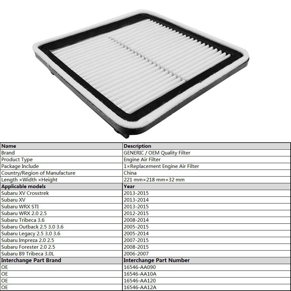 2006 subaru forester air filter