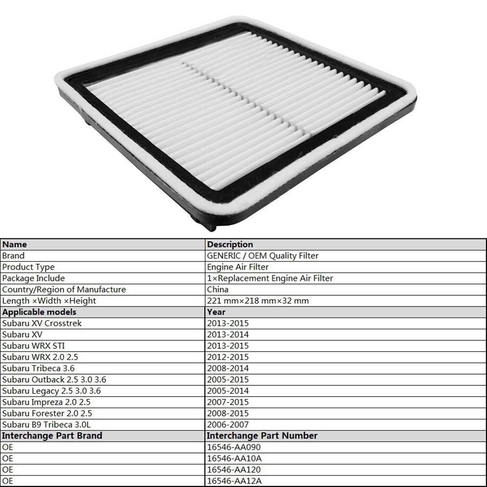 2014 subaru crosstrek air filter