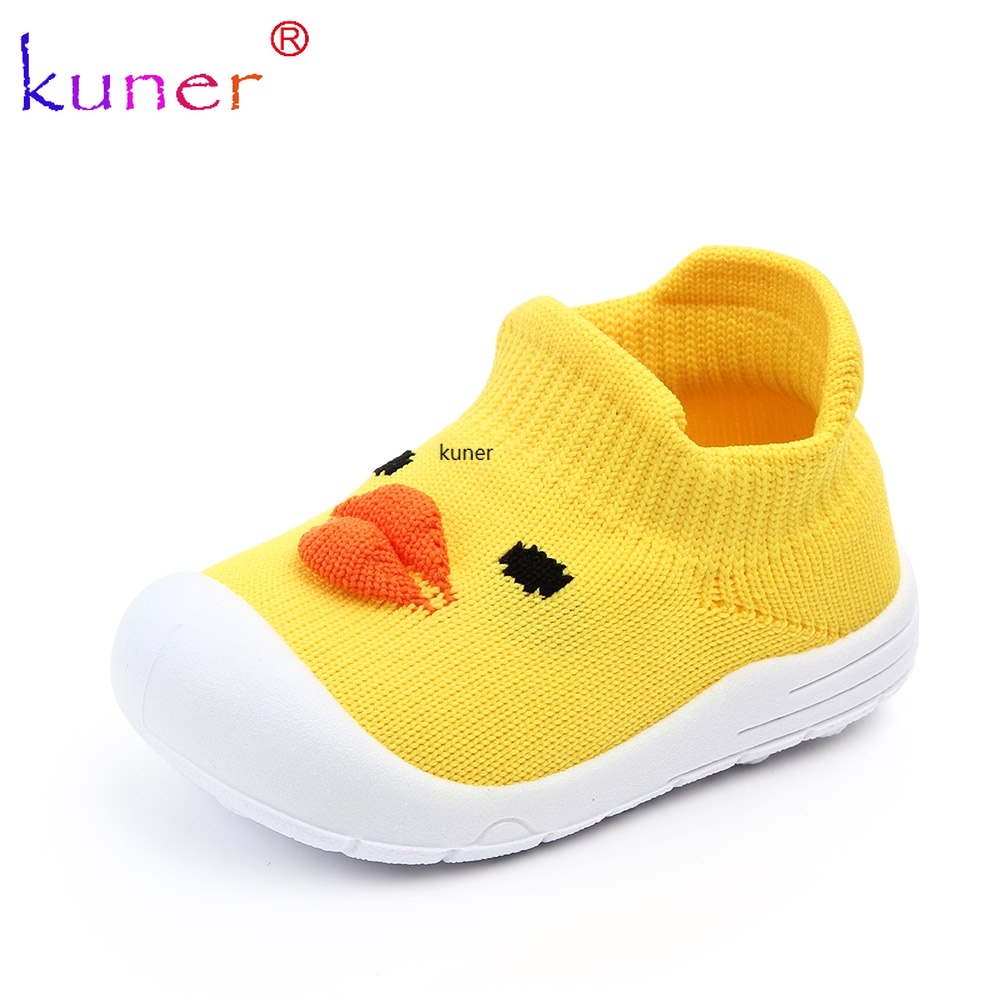 Kuner Baby Girls Boys Cotton Breathable Rubber Sole Non-Slip Sneakers First Walkers Shoes 