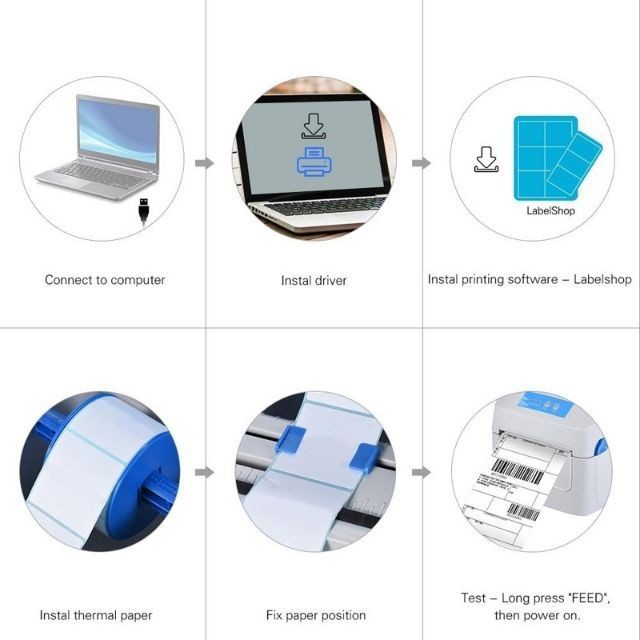 Gprinter Gp 1324d Direct Thermal Printer Barcode Shipping Label Air Waybill Sticker Printer No 