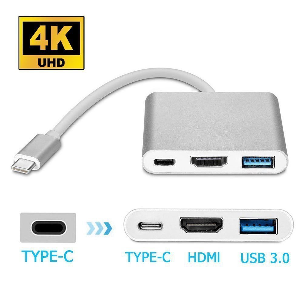 LQX Type C USBC 3.1 Thunderbolt 3 to HDMI 4K USBC Hub Converter