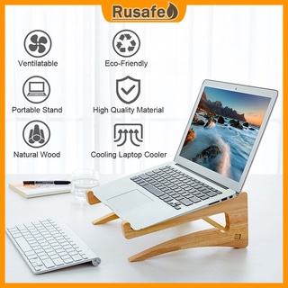 【Rusafe】 Wooden Laptop Stand, Laptop Stand Laptop, Wooden Computer Stand,Wooden Laptop Cooling Stand