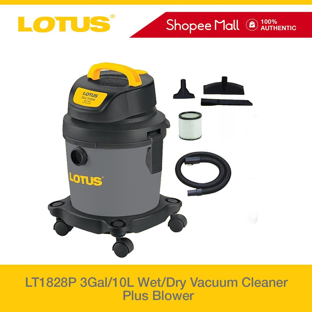 Lotus Vacuum + Blower Wet/Dry 3Gal/10L LT1828P | Shopee Philippines