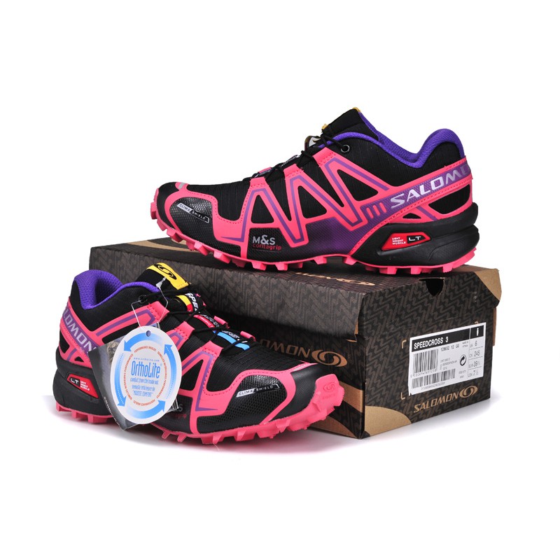 salomon pink shoes