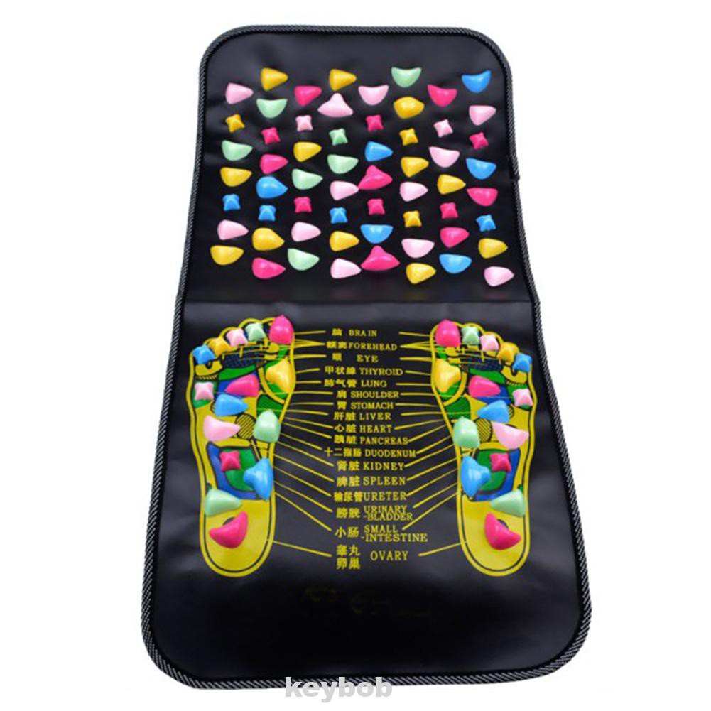 Square Body Acupressure Reflexology Walk Stone Foot Massaging Mat | BeeCost