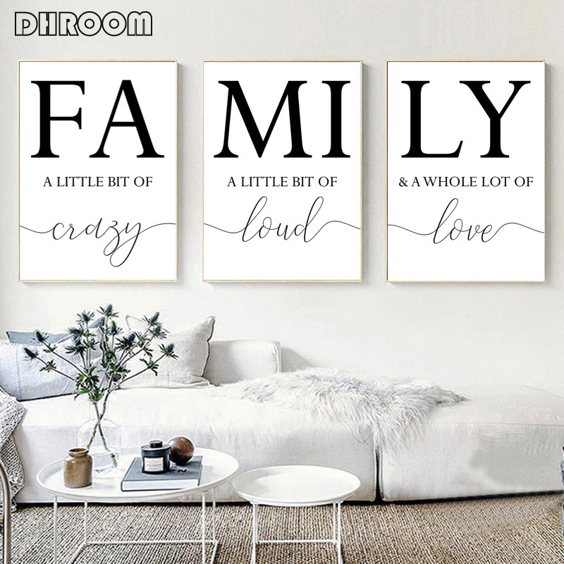 family sign wall decor family a little bit of crazy print