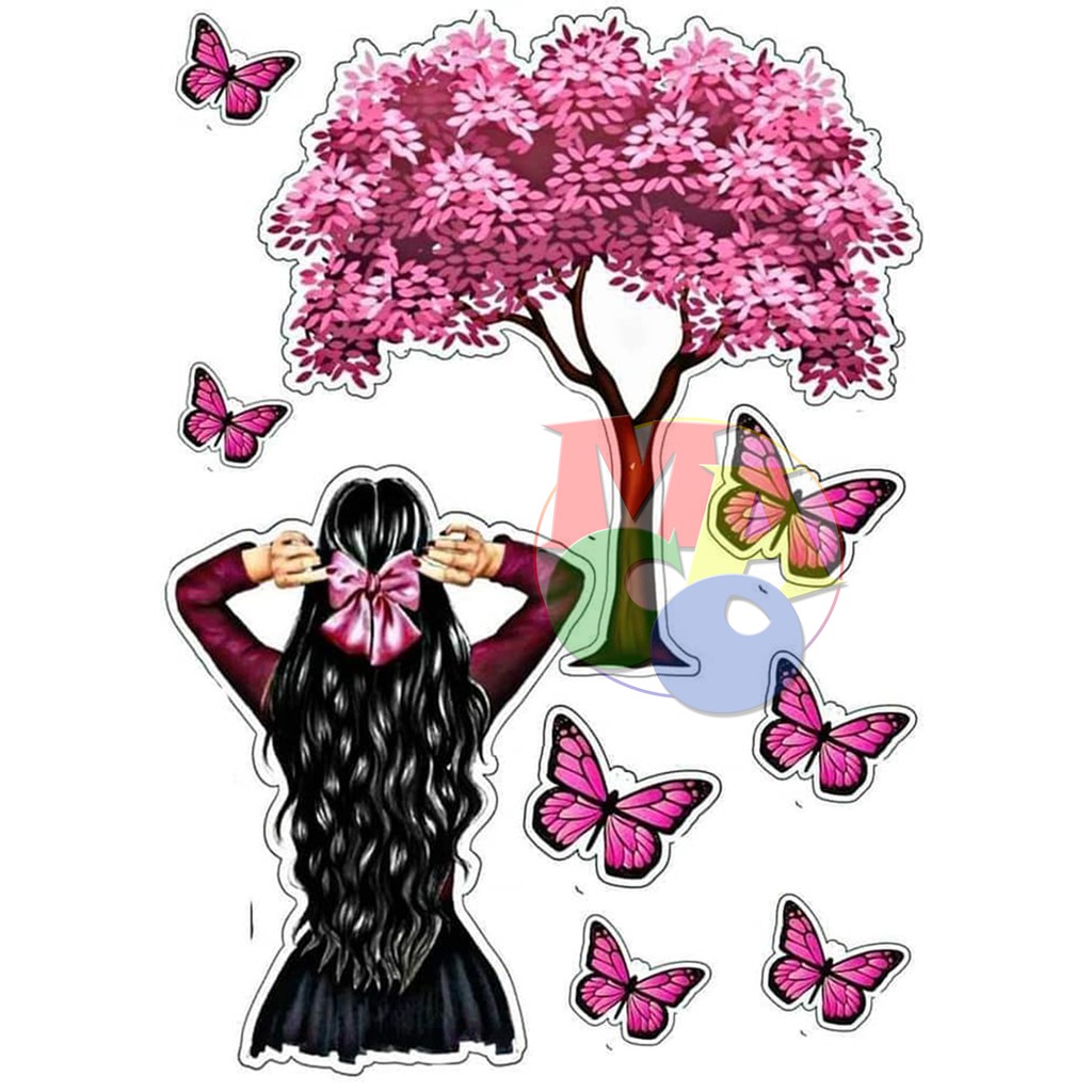 Lady Back Pink Cake Topper Shopee Philippines