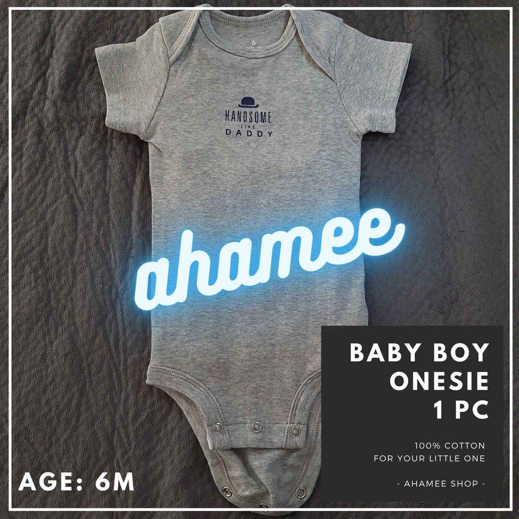 grey baby onesie