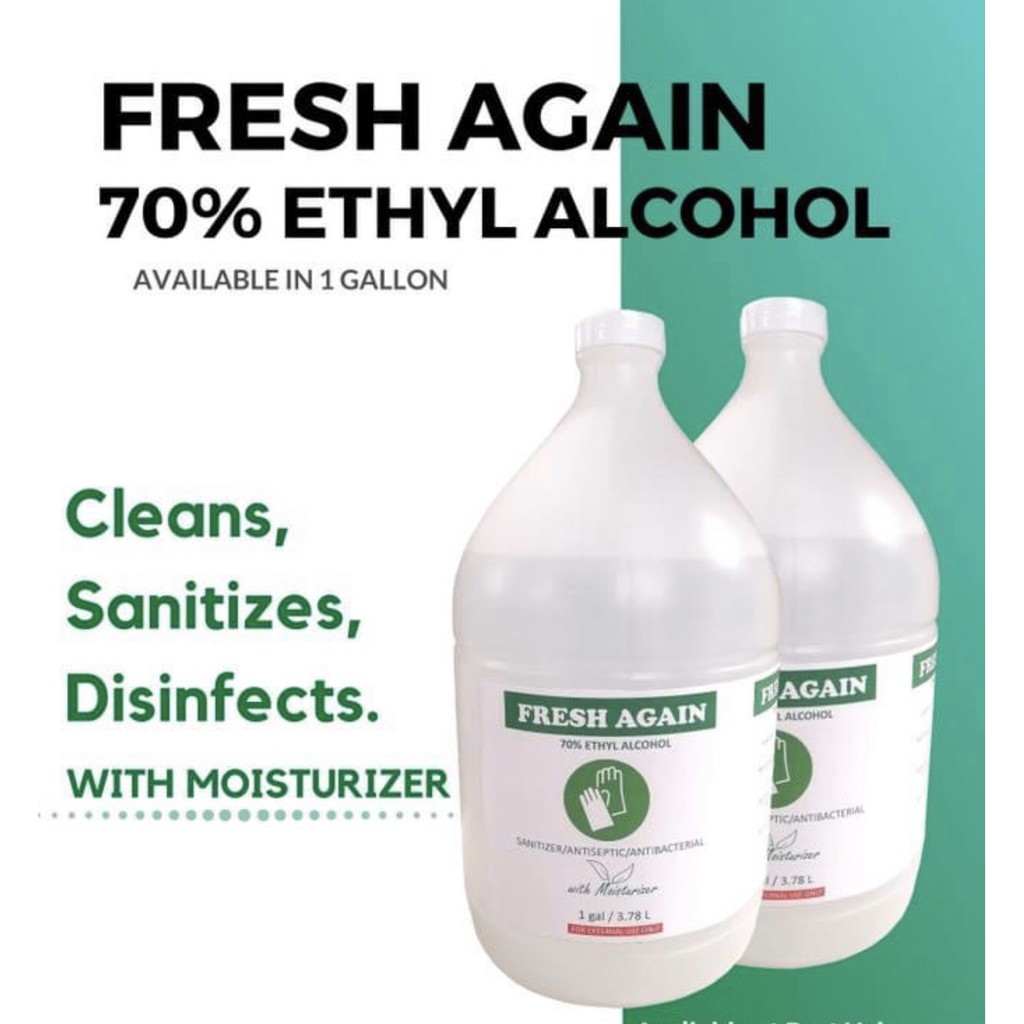 70 Ethyl Alcohol 1 gal. FDA Approved Shopee Philippines