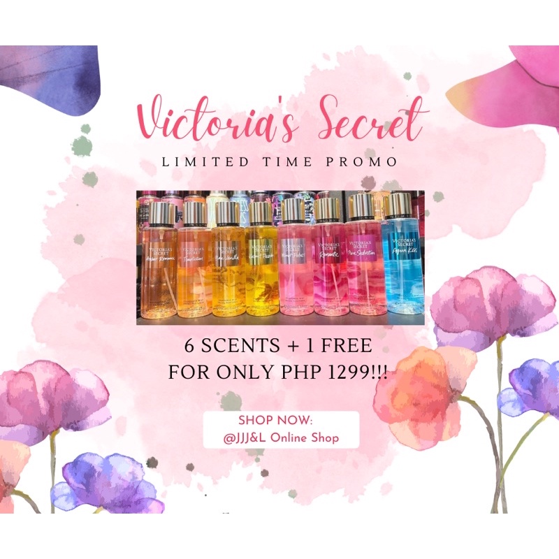 VS BODY MIST BUY 6 TAKE 1 PROMO 250ml Shopee Philippines