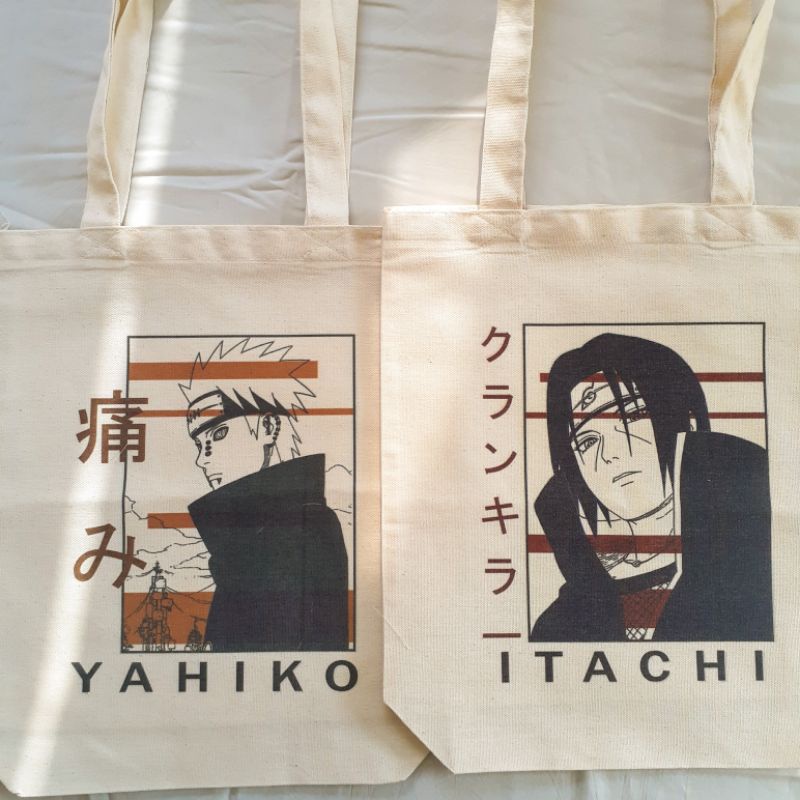 Akatsuki Canvas Tote Bag Itachi and Yahiko/ Pain Shopee Philippines